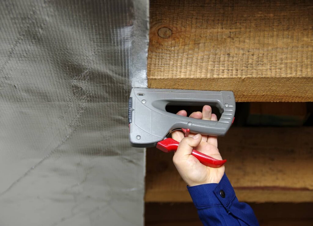 Install a vapor barrier to help keep your crawl space dry. 