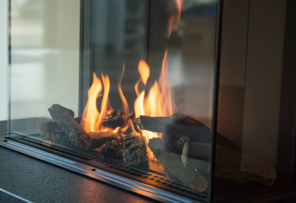 A gas fueled fireplace can produce carbon dioxide.