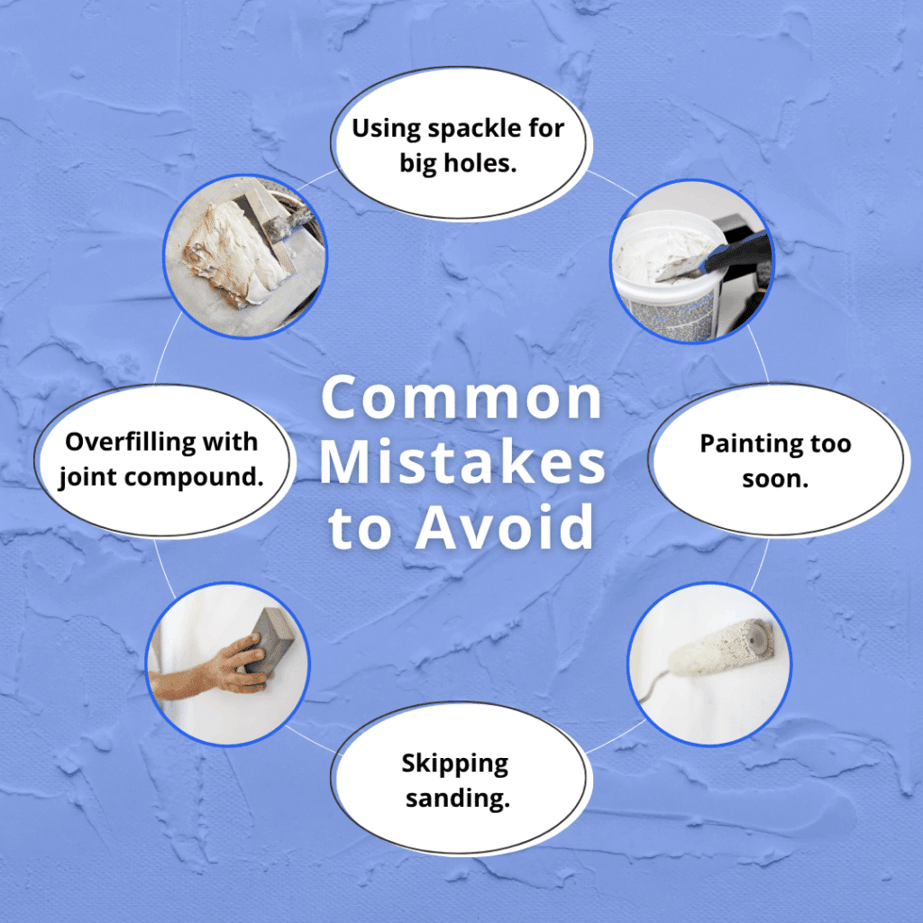 common mistakes to avoid with joint compound and spackle
