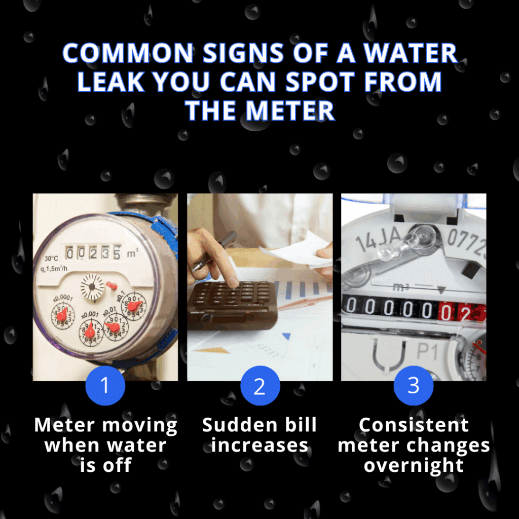 common signs of a water leak you can spot from the meter