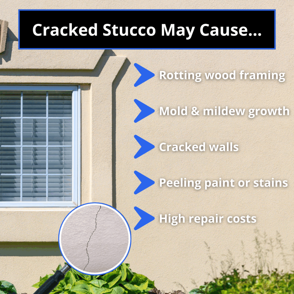 home issues cracked stucco may cause